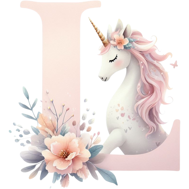 Unicorn Initial Backpack