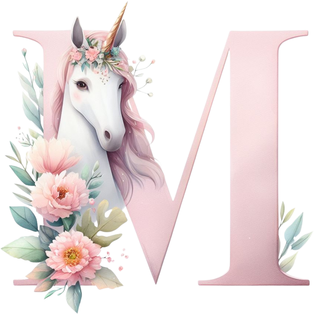 Unicorn Initial Toy Basket