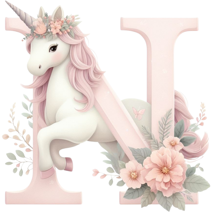 Unicorn Initial Backpack