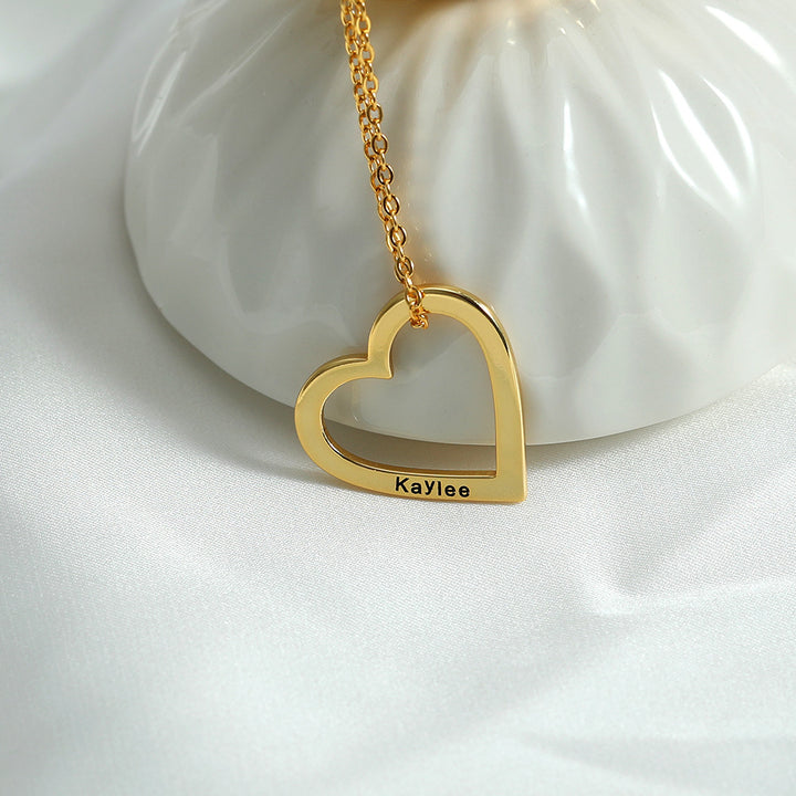 heart name necklace