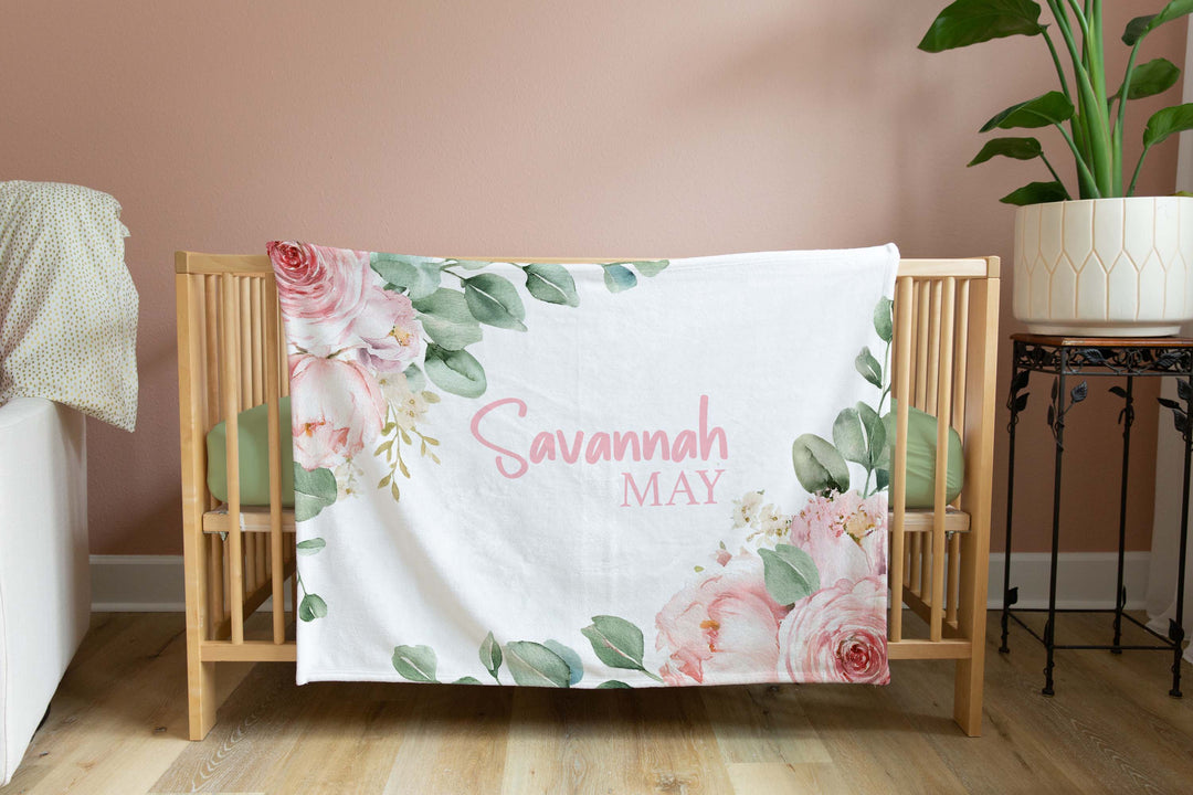 Personalised Floral Blanket