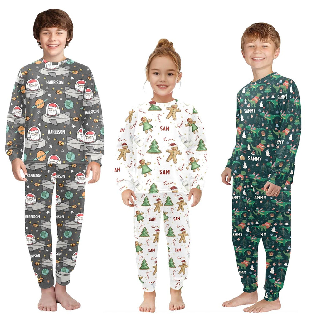 Personalised Christmas Kids Pyjamas - Long Sleeve - The Custom Co