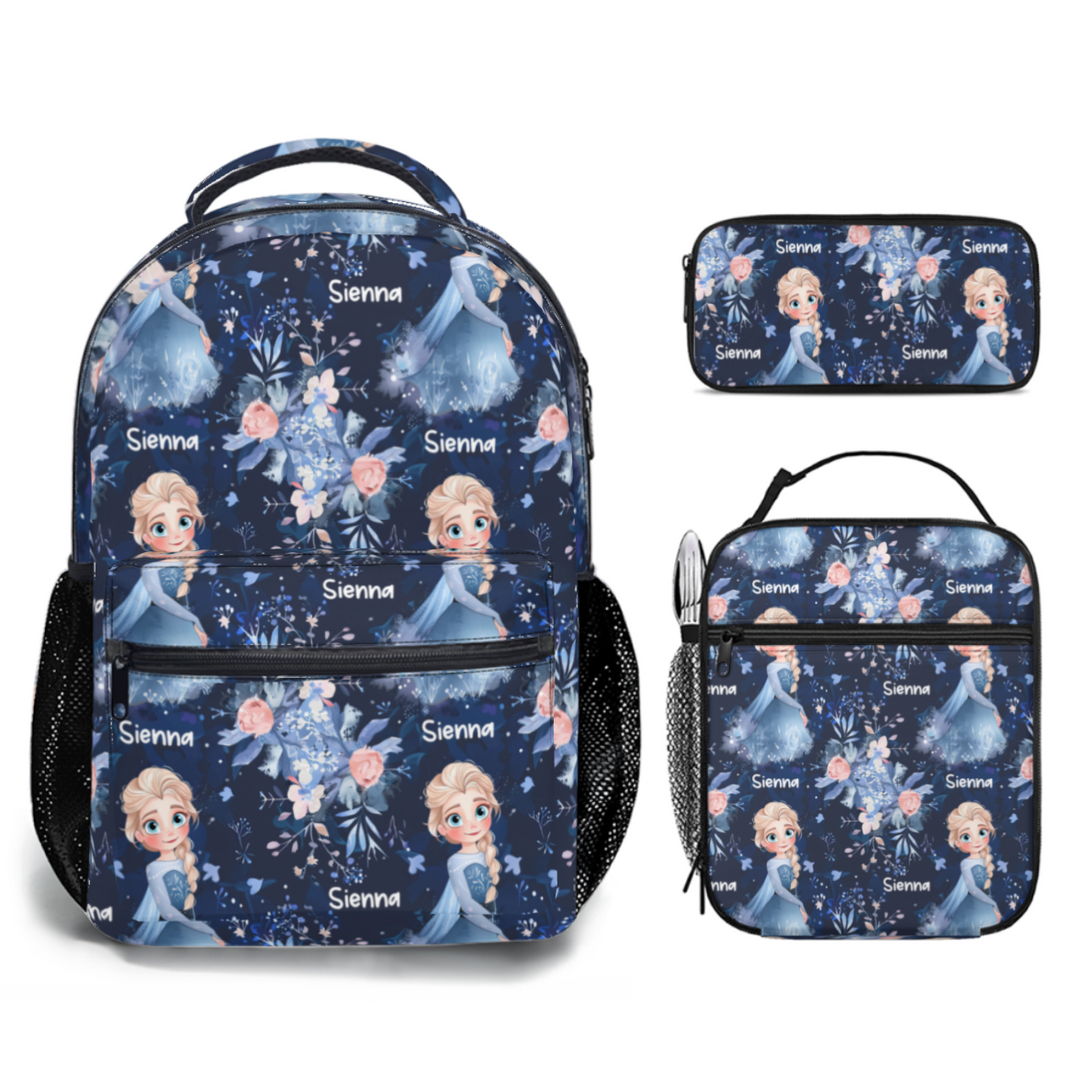 PRINCESS BACKPACK LUNCH BAG PENCIL CASE COMBO