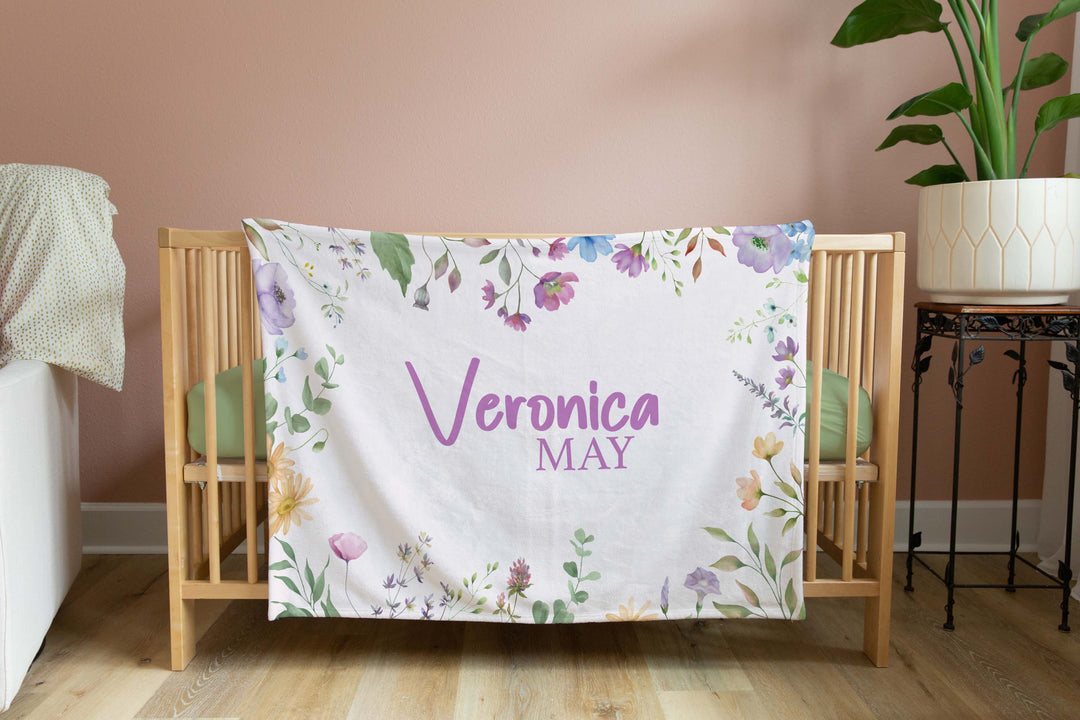 Personalised Floral Blanket