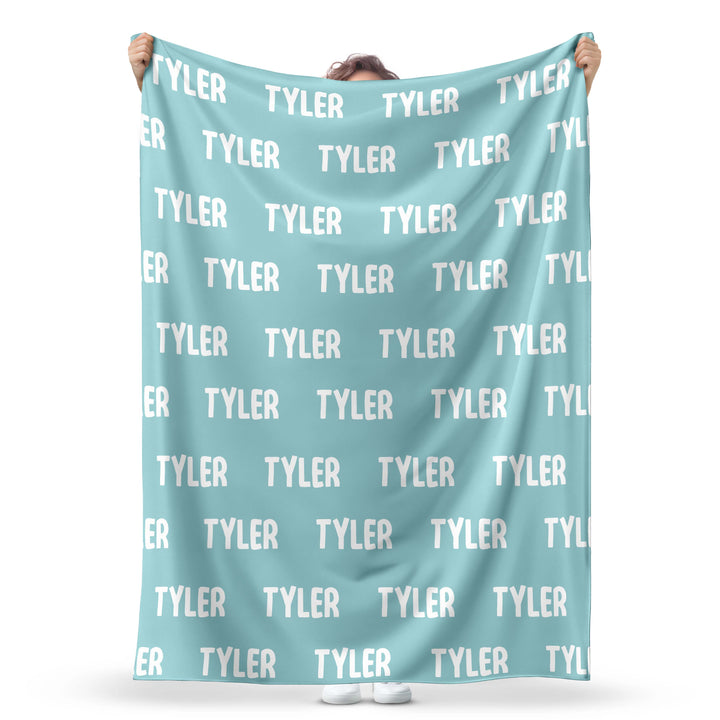 name blanket aqua