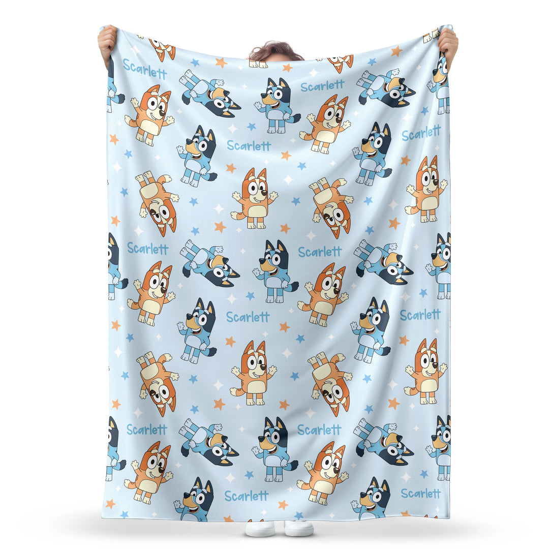 bluey kids personalised blanket