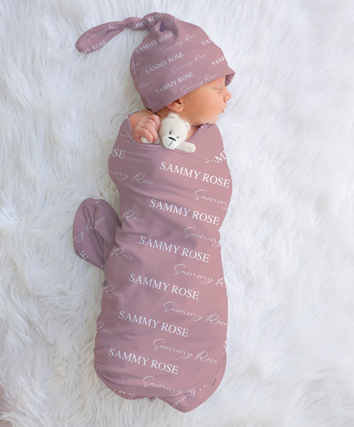 BABY SWADDLE BLANKET BLUSH