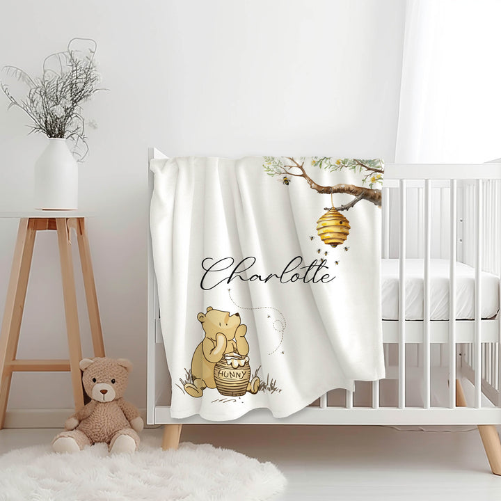 Winnie The Pooh Blanket personalised