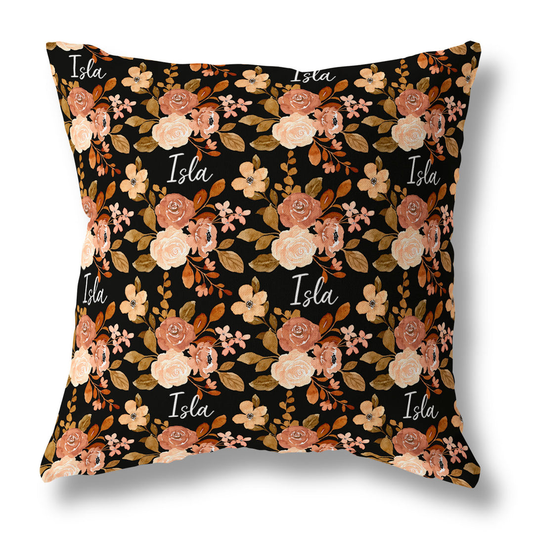 floral kids personalised cushion