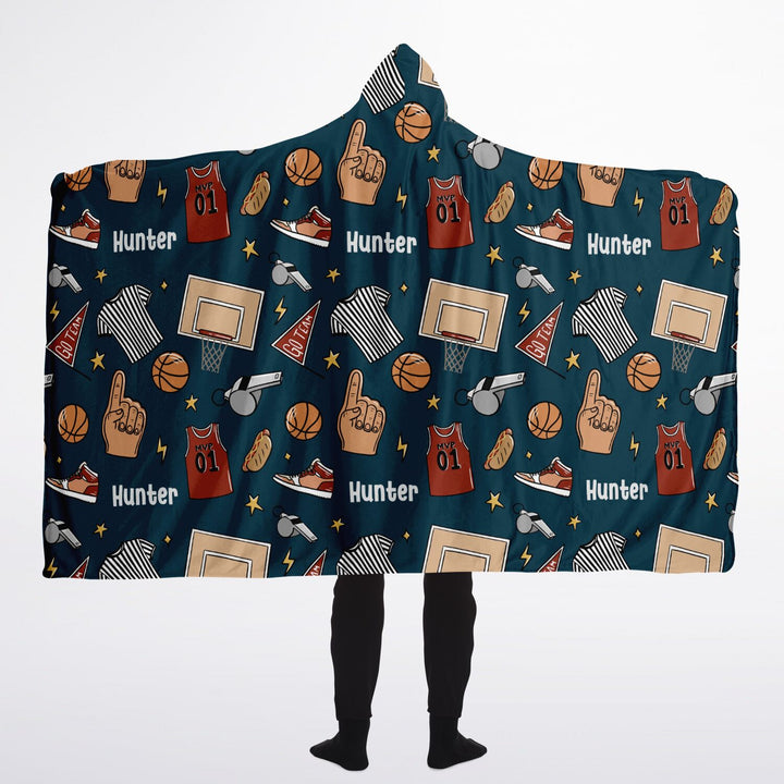 HOODED BLANKET BASKETBALL