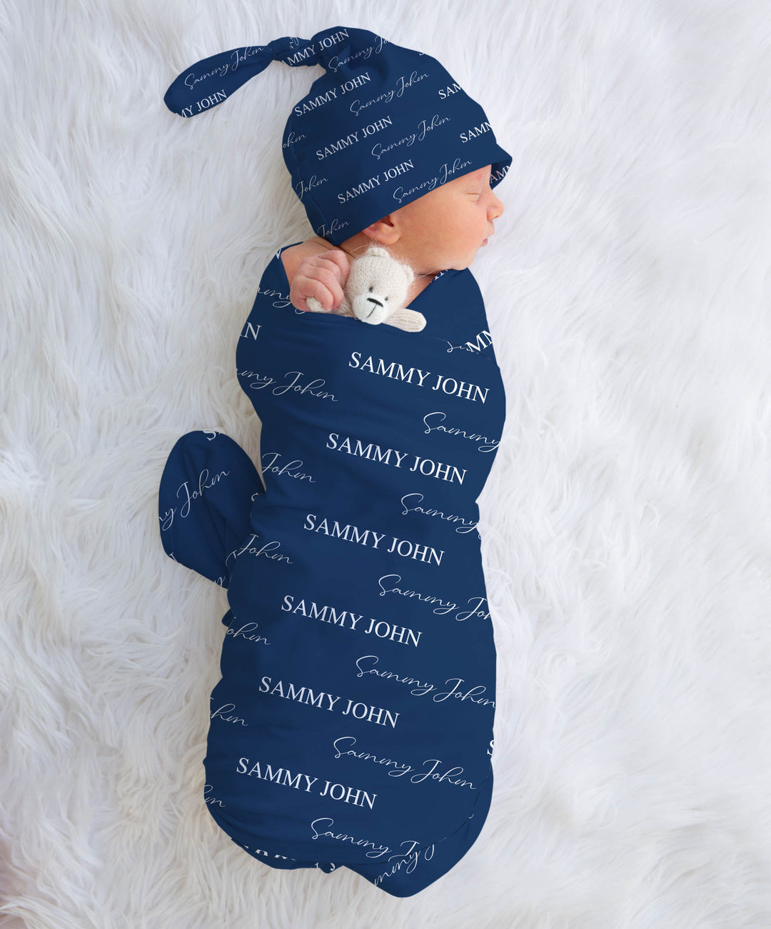 BABY SWADDLE BLANKET NAVY