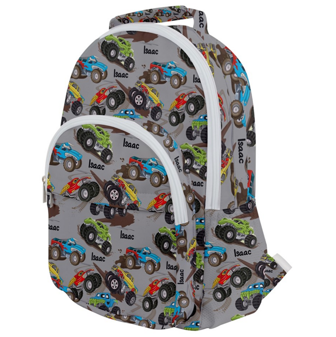 monster truck toddler backpack