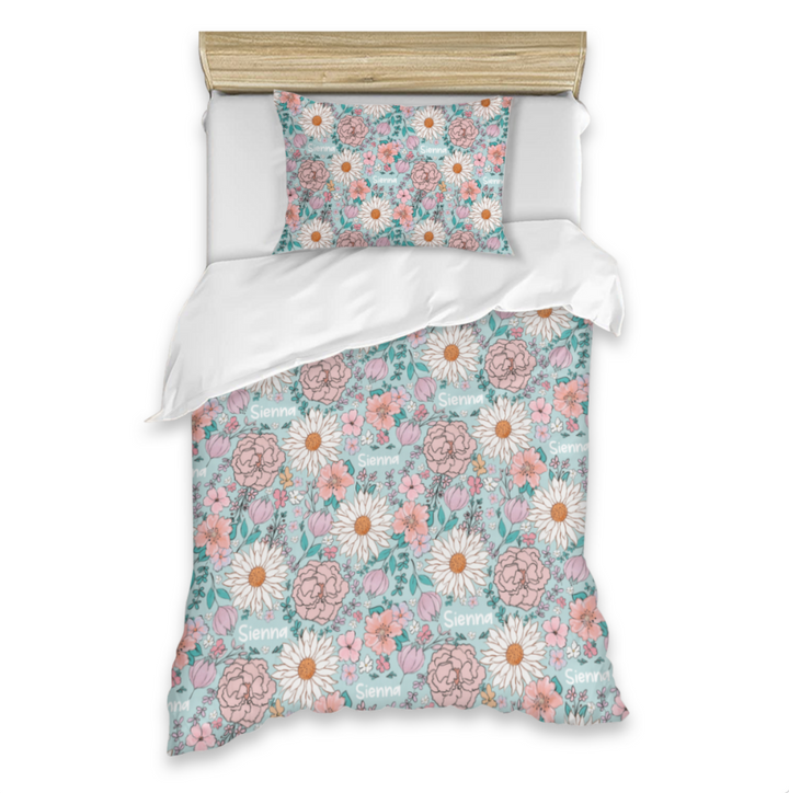 kids quilt covers floral