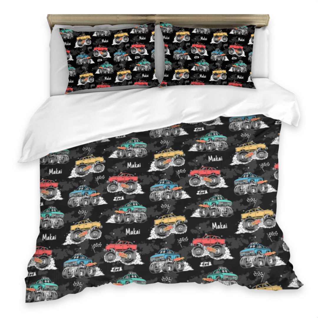 monster truck double quilt cover