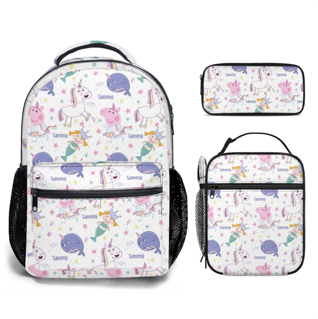 Personalised Backpack, Lunch Bag + Pencil Case Value Combo