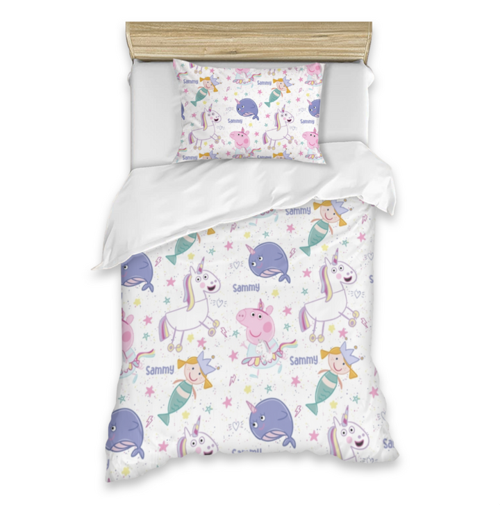 Personalised Kids Quilt Cover & Pillowcase Set