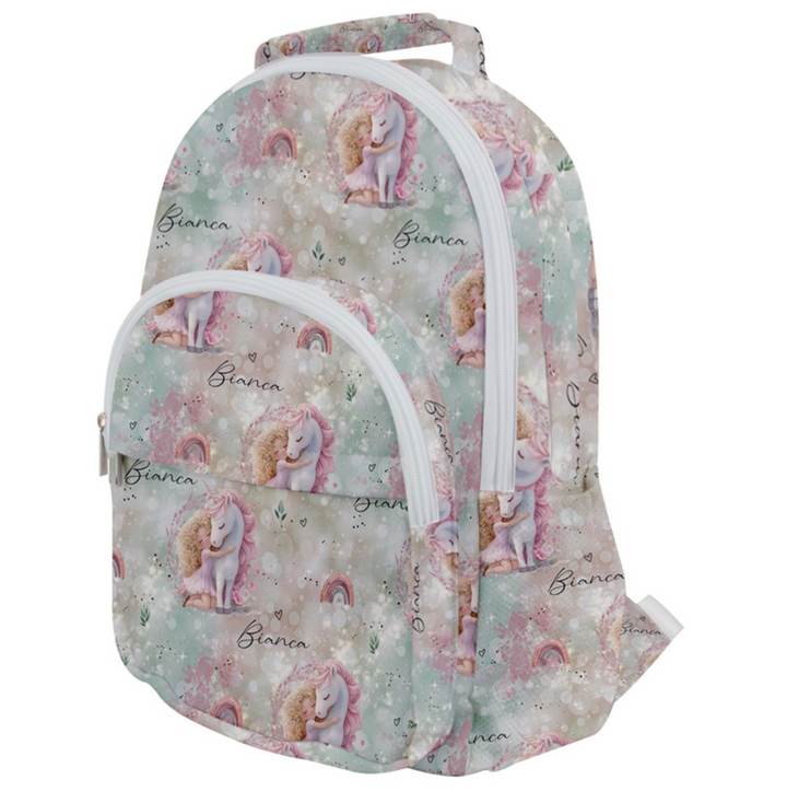 unicorn personalised backpack 