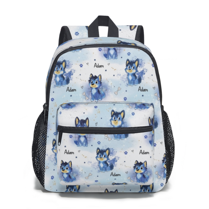 BLUE PUPS personalised daycare backpack