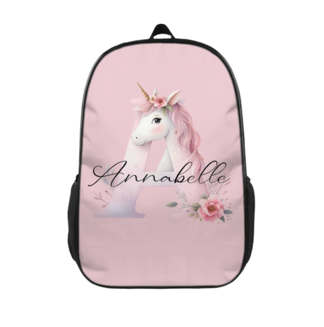 Unicorn Initial Backpack