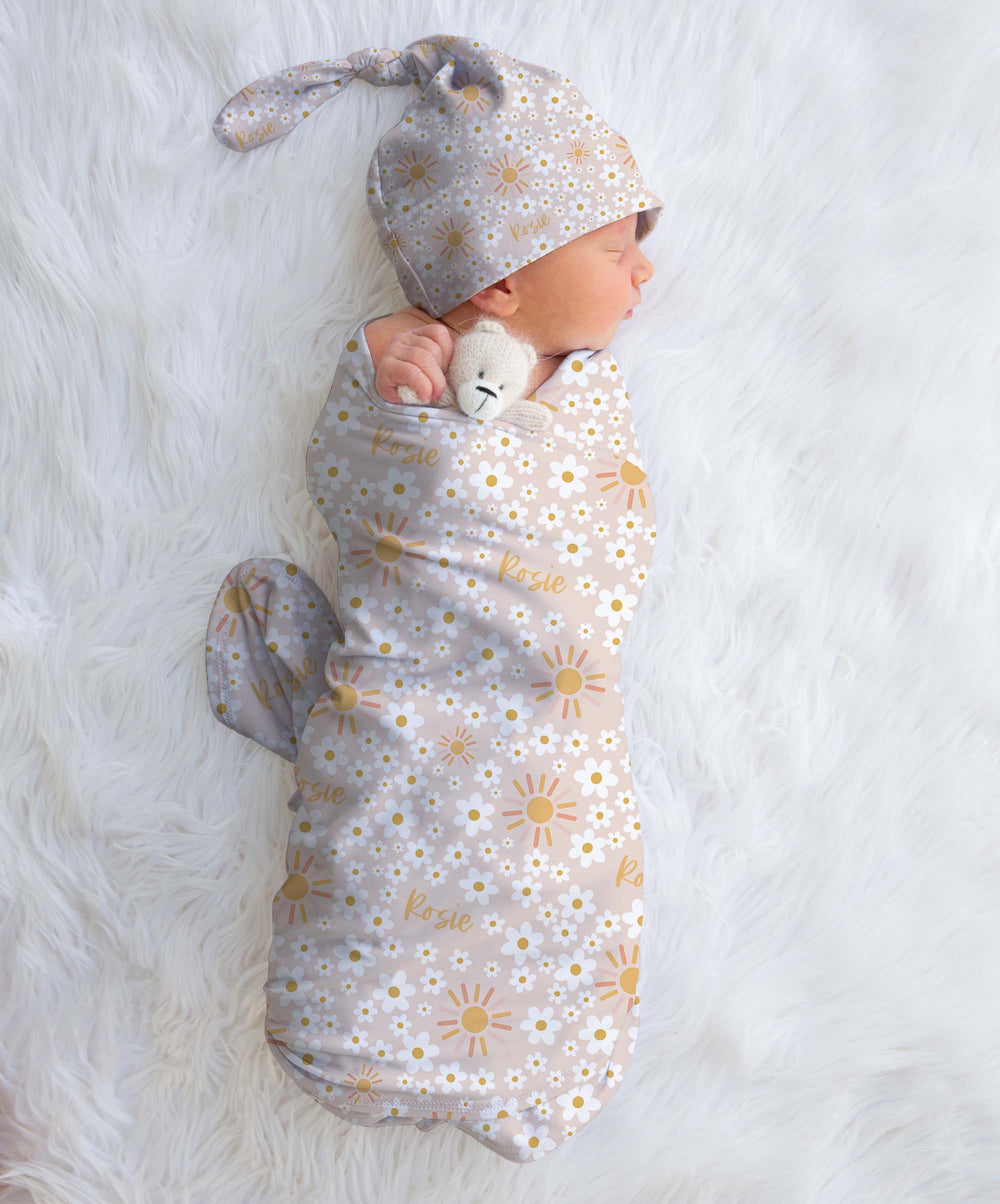 floral baby swaddle
