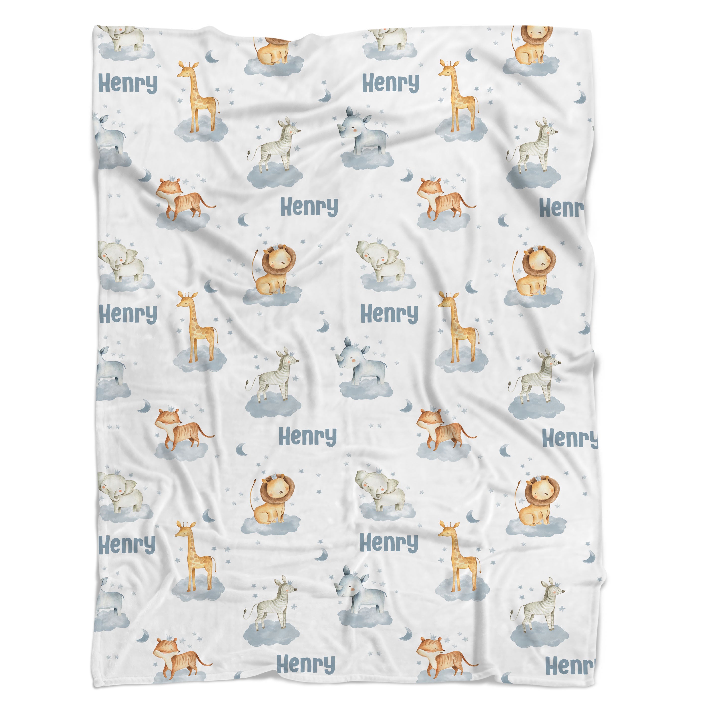 White personalised baby online blanket